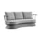 Armen Living Monk 4 Piece Outdoor Patio Furniture Set in Black Aluminum and Gray Wicker with Gray Cushions 840254332478 - alternate 10